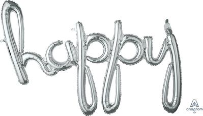 Phrase Happy Silver 39"