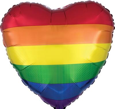 Rainbow Fun Heart 17"