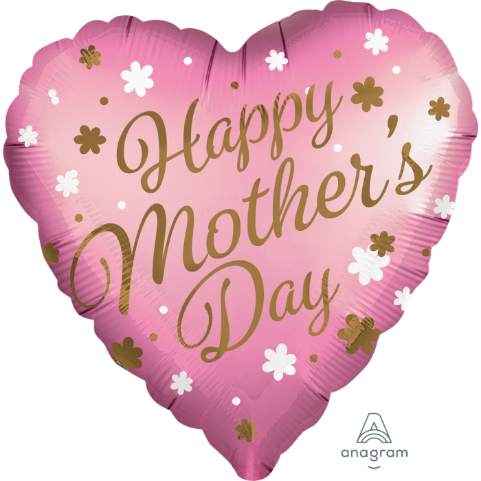 Mom's Day Satin Daisys Heart 28"