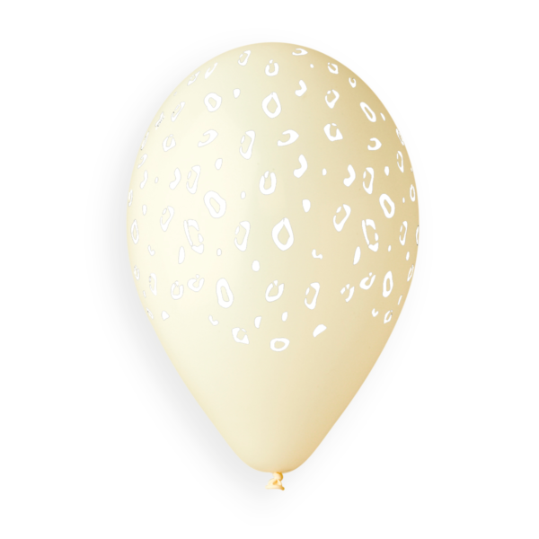 Cheetah Printed Balloon GS110-417 Ivory | 50 balloons per package of 12'' each