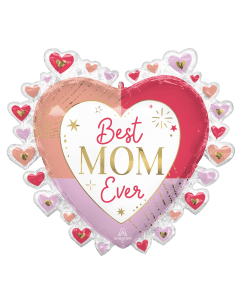 Best Mom Ever Hearts 28"