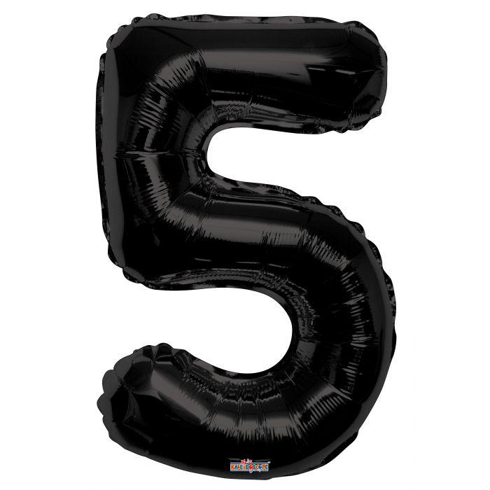 Numbers 0 to 9 Black Foil Balloon 34" each. (Choose your number)