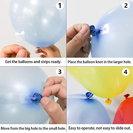 16ft Balloon Garland Strip Decorating Kit DBL Sided Glue Dots and Ribbon