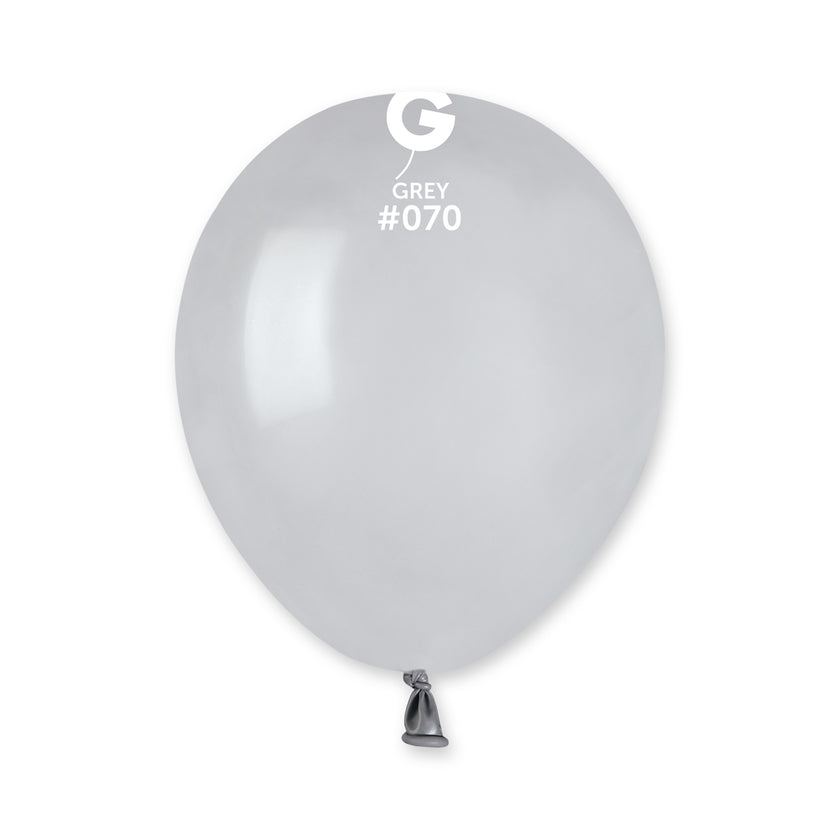 Solid Balloon Grey A50-070 | 100 balloons per package of 5'' each