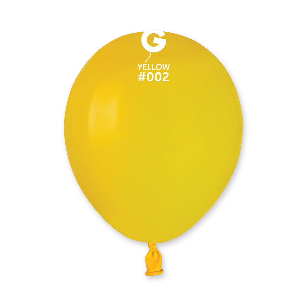 Solid Balloon Yellow A50-002 | 100 balloons per package of 5'' each