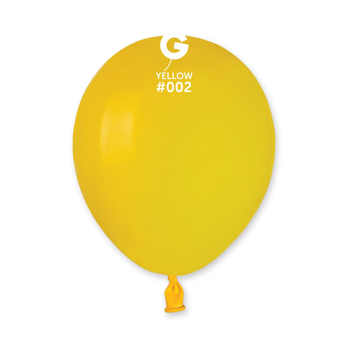 Solid Balloon Yellow A50-002 | 100 balloons per package of 5'' each