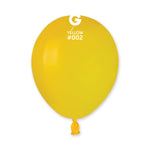 Solid Balloon Yellow A50-002  | 100 balloons per package of 5'' each