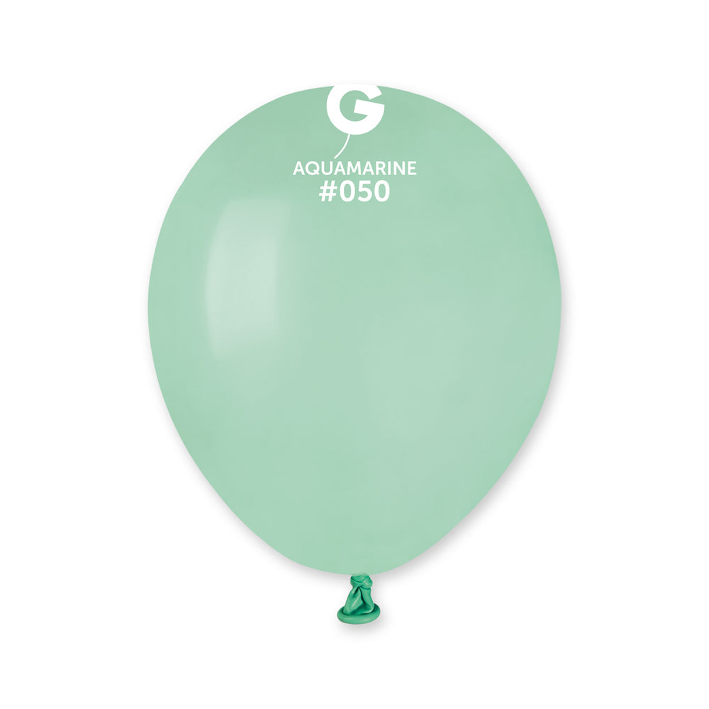 Solid Balloon Aquamarine A50-050  | 100 balloons per package of 5'' each