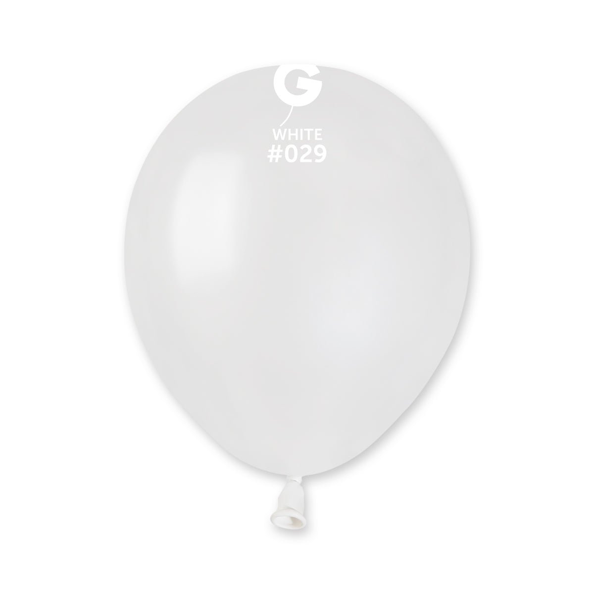 Metallic Balloon White AM50-029 | 100 balloons per package of 5'' each
