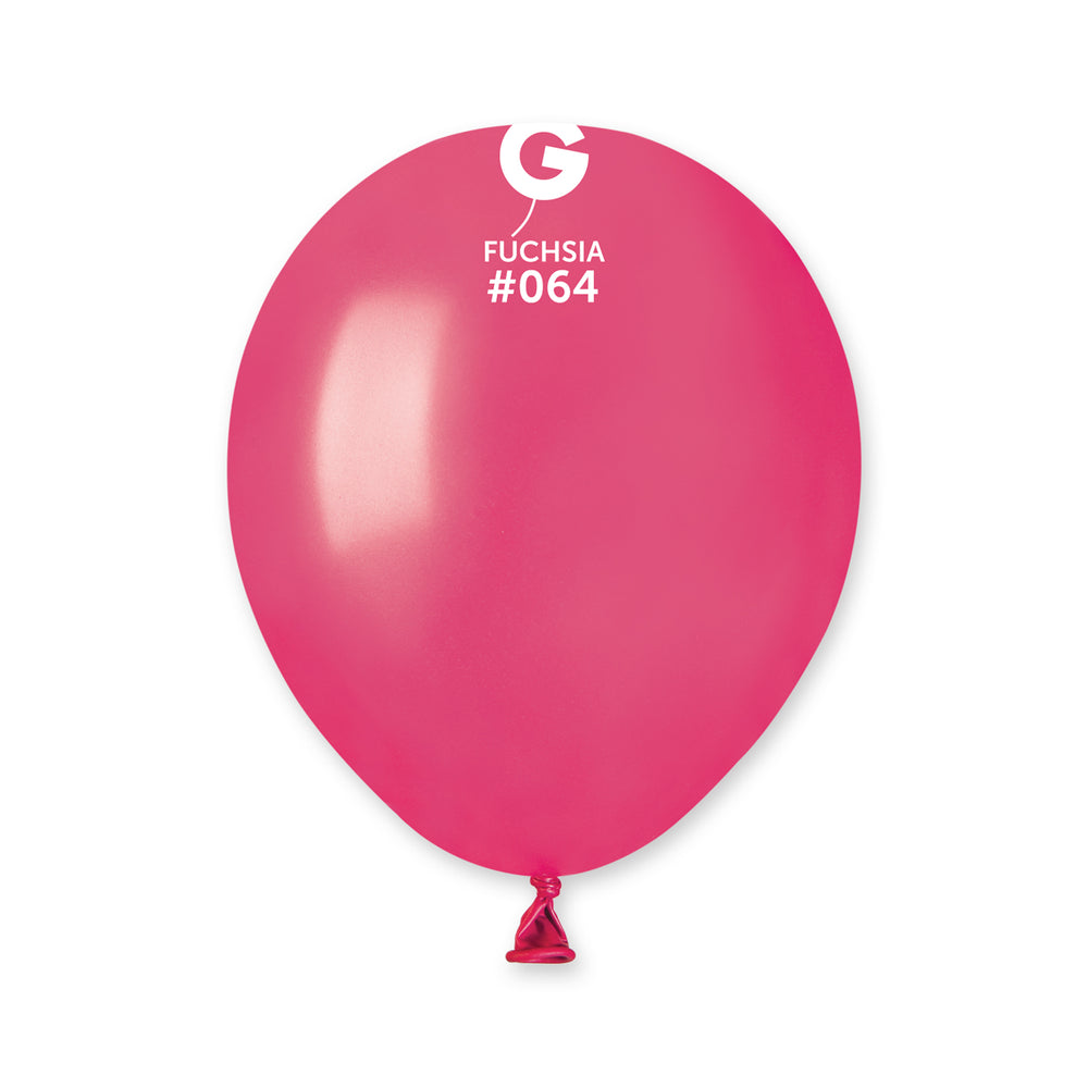 Metallic Balloon Fuchsia AM50-064  | 100 balloons per package of 5'' each