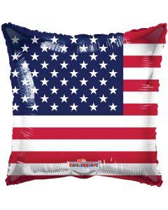 American Flag Foil Balloon Flat - 18" in.