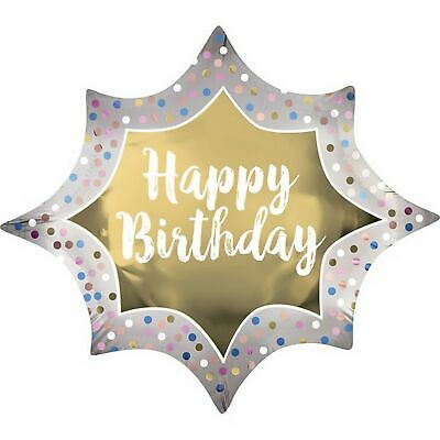Happy Birthday Satin Dots 35"
