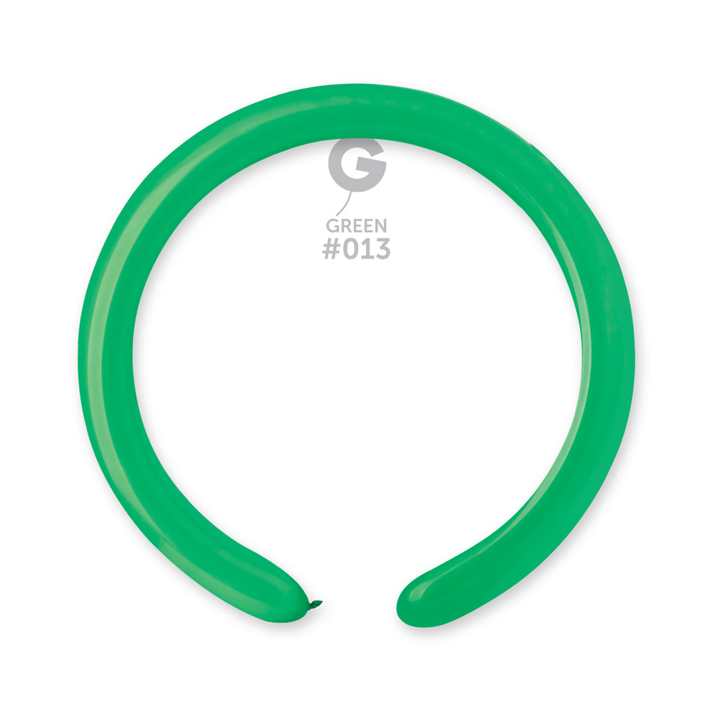 Solid Balloon Green D4(260)-013 | 50 balloons per package of 2'' each