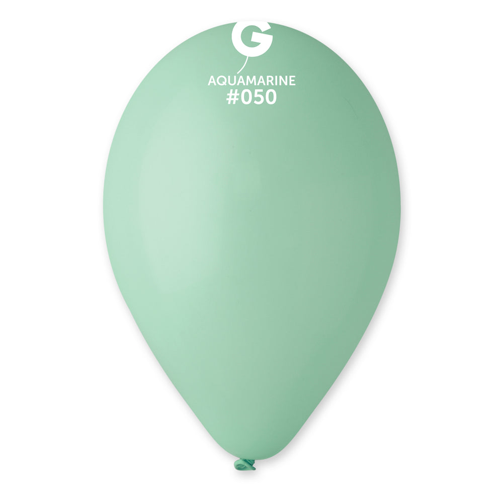 Solid Balloon Aquamarine G110-050 | 50 balloons per package of 12'' each | Gemar Balloons USA