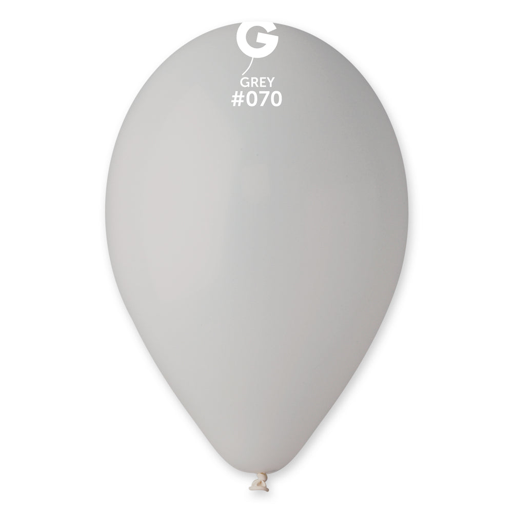 Solid Balloon Grey G110-070 | 50 balloons per package of 12'' each | Gemar Balloons USA
