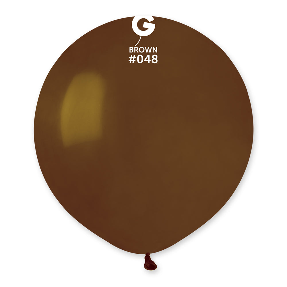 Solid Balloon Brown G150-048 | 25 balloons per package of 19'' each