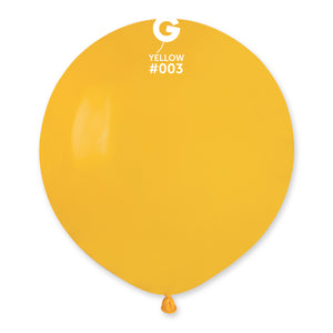 Solid Balloon Yellow G150-003 | 25 balloons per package of 19'' each