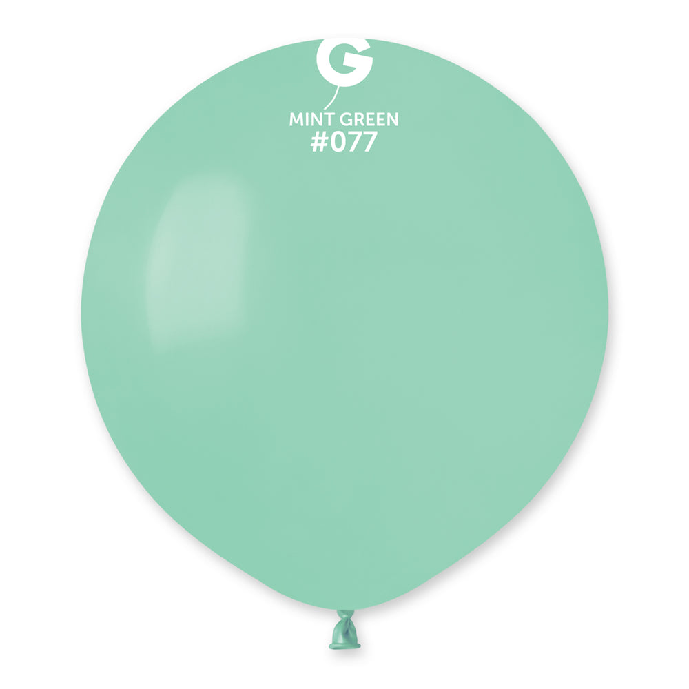 Solid Balloon Mint Green G150-077 | 25 balloons per package of 19'' each