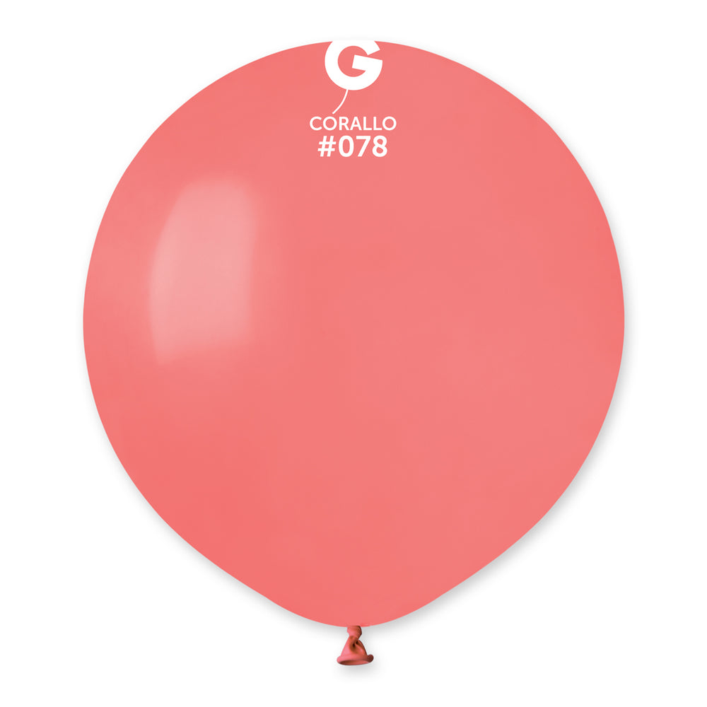 Solid Balloon Corallo G150-078 | 25 balloons per package of 19'' each