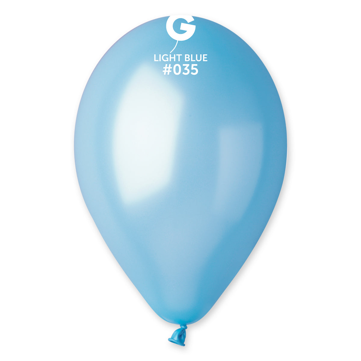 Metallic Balloon Light Blue GM110-035 | 50 balloons per package of 12'' each