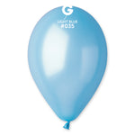 Metallic Balloon  Light Blue GM110-035 | 50 balloons per package of 12'' each