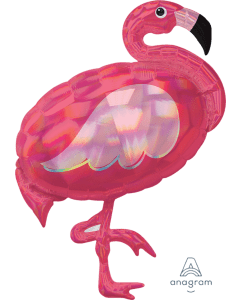 Iridescent Pink Flamingo 33"