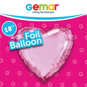 Light Pink Heart Gemar Single Pack 18"