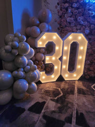 Numbers and Letters Marquee with lights ( Rent or Sale ) OF YOUR CHOICE