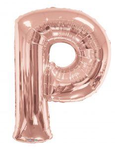 Letters A to Z Rose Gold Foil Balloon - 14" in and 34" in (Choose Size And Letter)