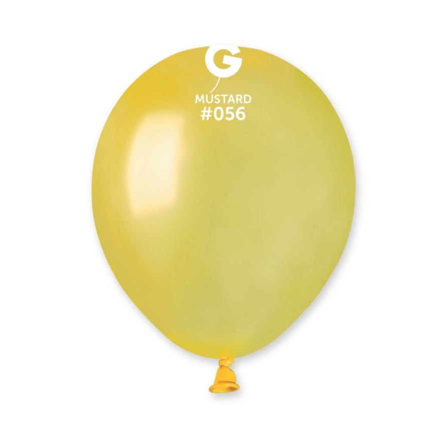 Metallic Balloon Baby Yellow AM50-056 | 100 balloons per package of 5'' each