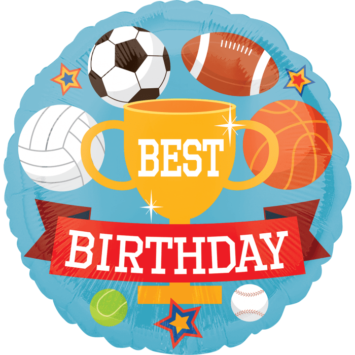 Happy Birthday Themed Foil Balloon - 18" in.