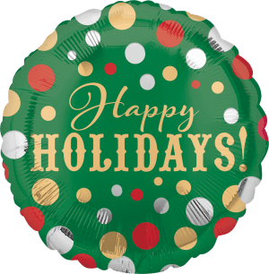 Happy Holidays Fun Dots 18"