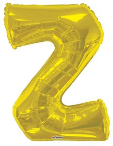 Letters A to Z Gold Foil Balloon - 14" in and 34" in (Choose Size And Letter)