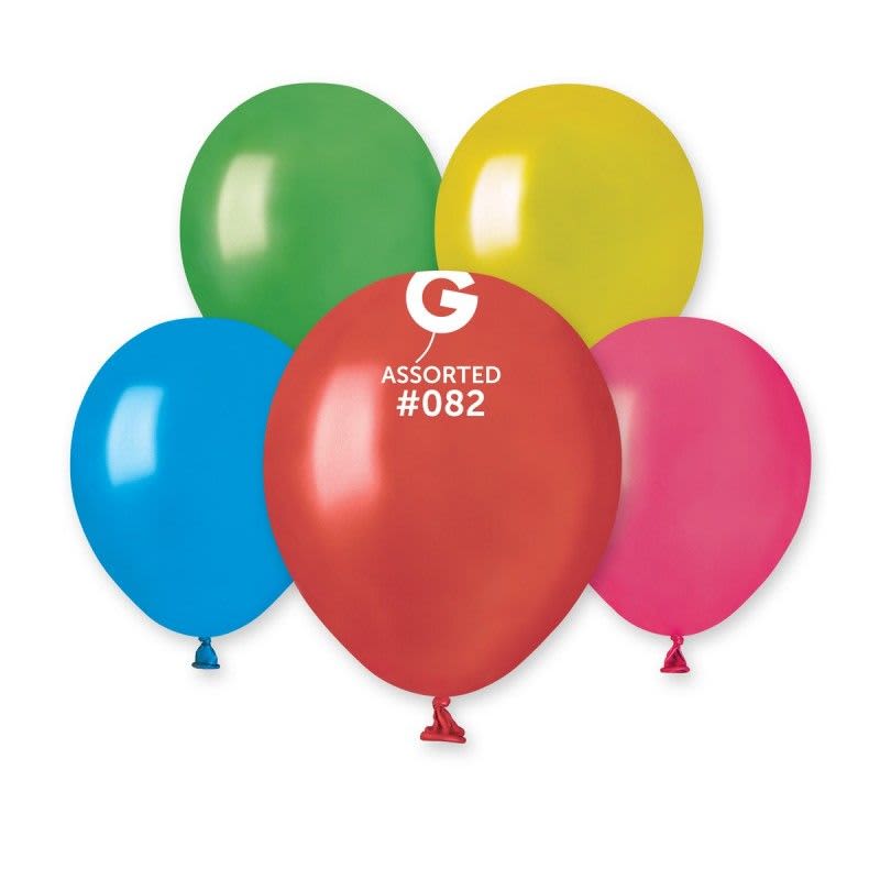 Metallic Balloon Ass. AM50-082 | 100 balloons per package of 5'' each | Gemar Balloons USA