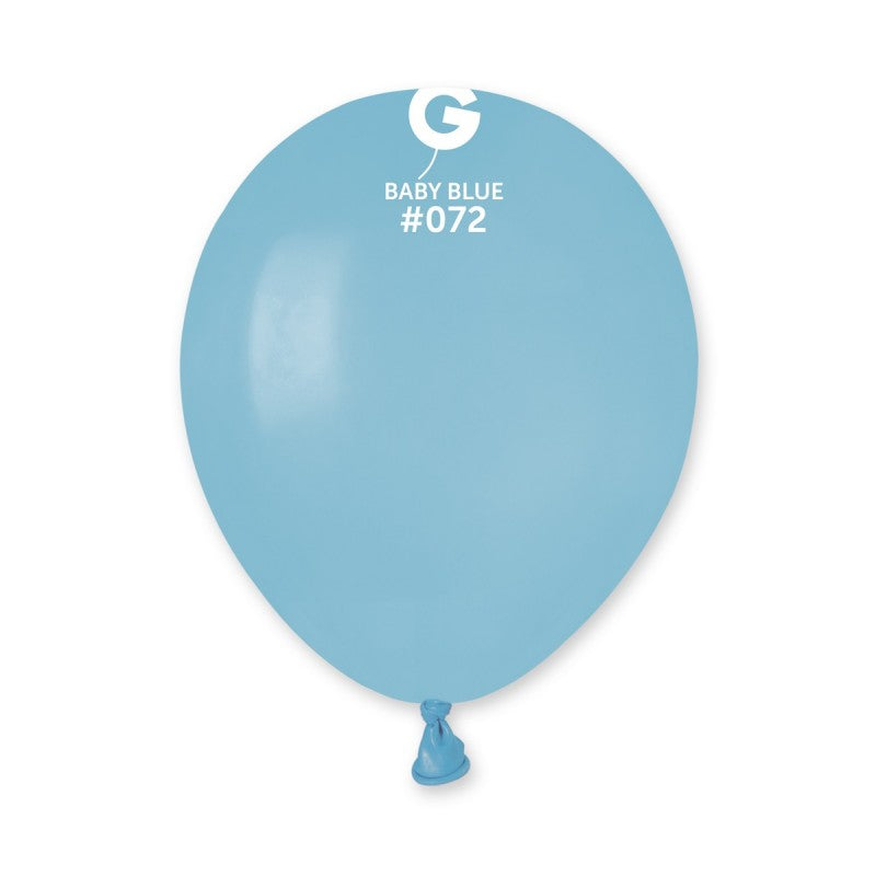 Solid Balloon Baby Blue A50-072 | 100 balloons per package of 5'' each