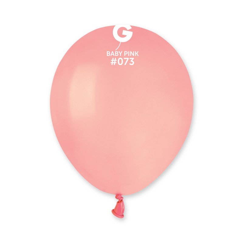 Solid Balloon Baby Pink A50-073 | 100 balloons per package of 5'' each
