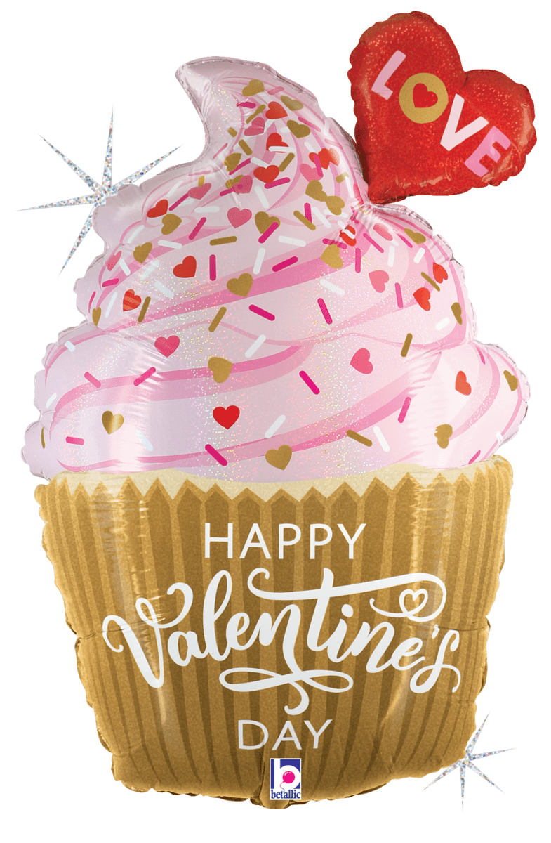 Golden Valentine Cupcake 31"