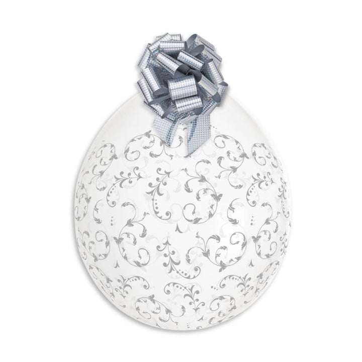 G18: #625 Silver Stuffing Printed Balloons (25 Pcs) 18"