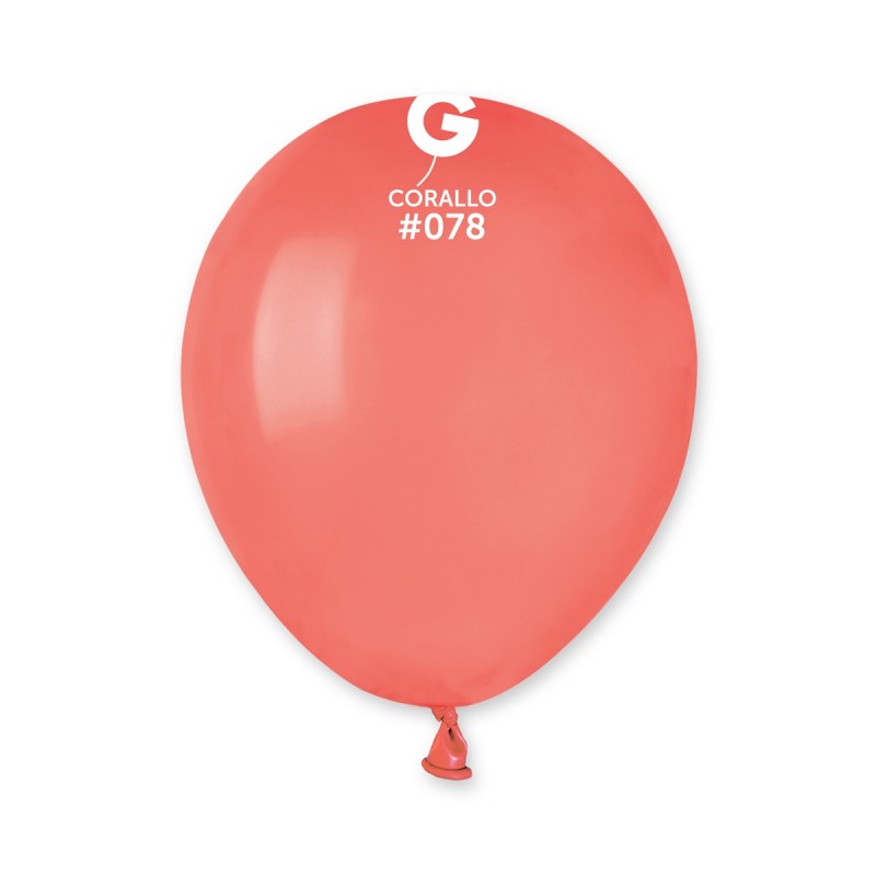 Solid Balloon Corallo A50-078 | 100 balloons per package of 5'' each