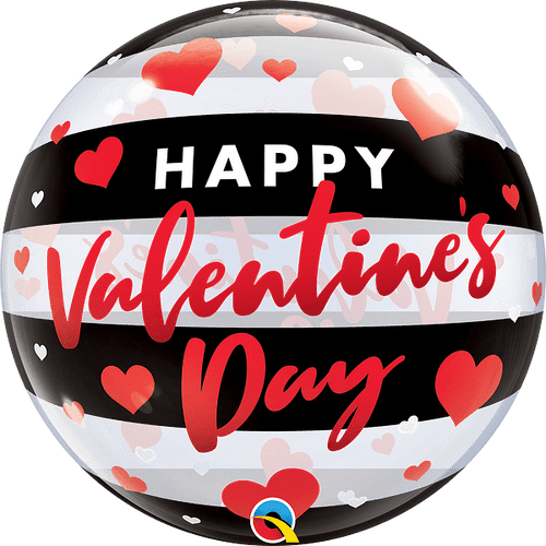 Valentine's Day Black Stripes 22"