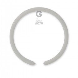 Solid Balloon Grey D2 (160)-070 | 50 balloons per package of 1'' each