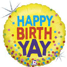 Happy Birth Yay Holo 34"