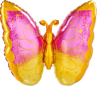 Pink & Yellow Butterfly 25”