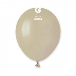Gemar Balloon Solid Balloon Latte A50-084 | 100 balloons per package of 5'' each. | Gemar Balloons USA