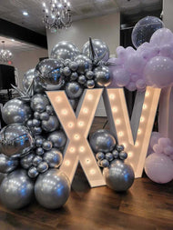 Numbers and Letters Marquee with lights ( Rent or Sale ) OF YOUR CHOICE