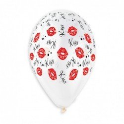 Crystal Lipstick & Kiss Balloon GS120-945-946 | 50 balloons per package of 13'' each Love