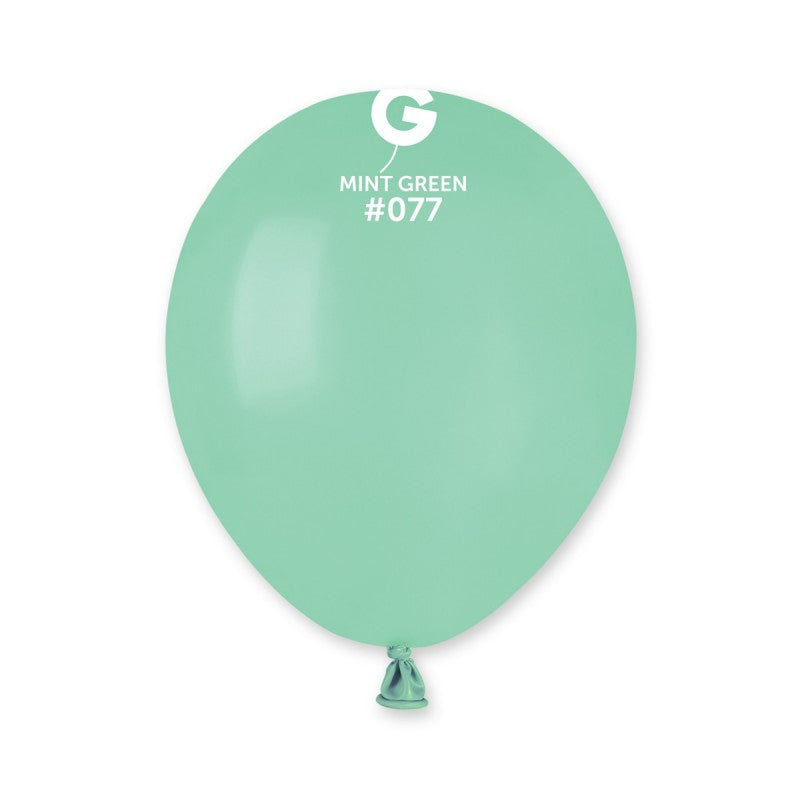 Solid Balloon Mint Green A50-077 | 100 balloons per package of 5'' each