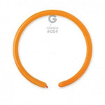 Solid Balloon Orange D2 (160)-004 | 50 balloons per package of 1'' each