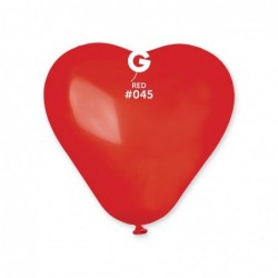 Solid Heart Balloon Red CR6-045 | 100 balloons per package of 6'' each