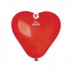 Solid Heart Balloon Red CR6-045 | 100 balloons per package of 6'' each